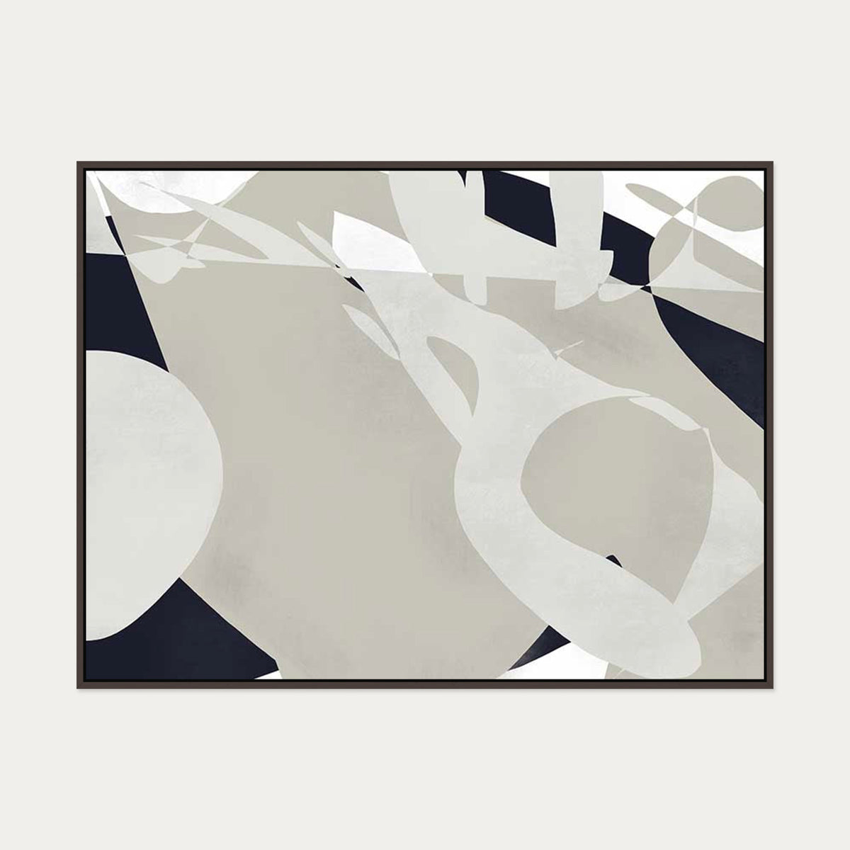 Modern Landscape Canvas Art — 90 x 120 cm — Brown Frame