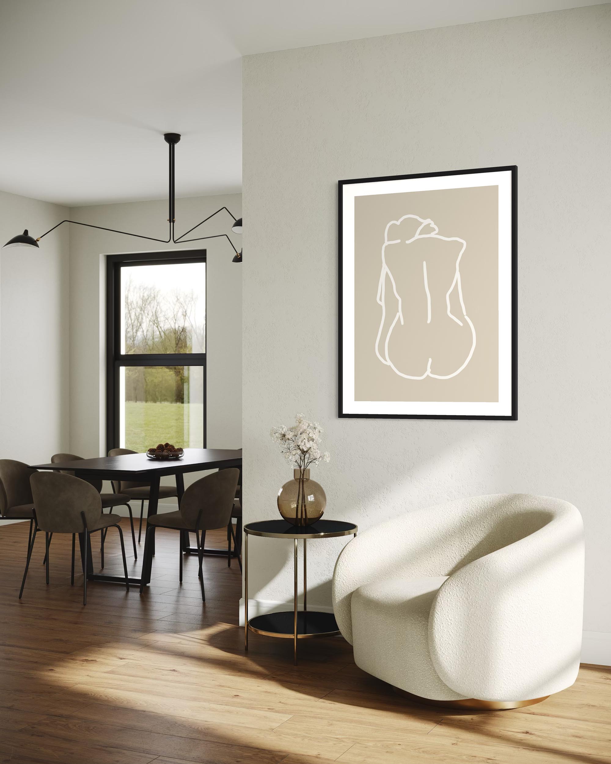 Nude Back Hand-Drawn Art Print