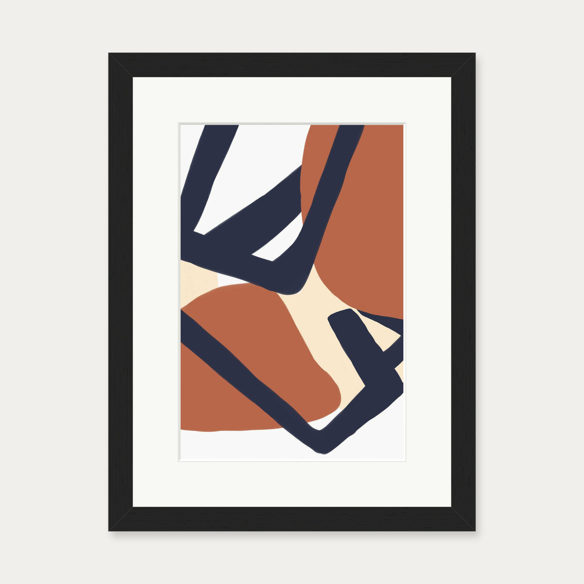 Modern Mid Century Art Print — 30 x 40 cm — Black Frame