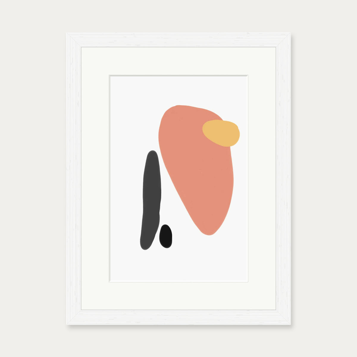 Modern Tribal Art Print — 30 x 40 cm — White Frame