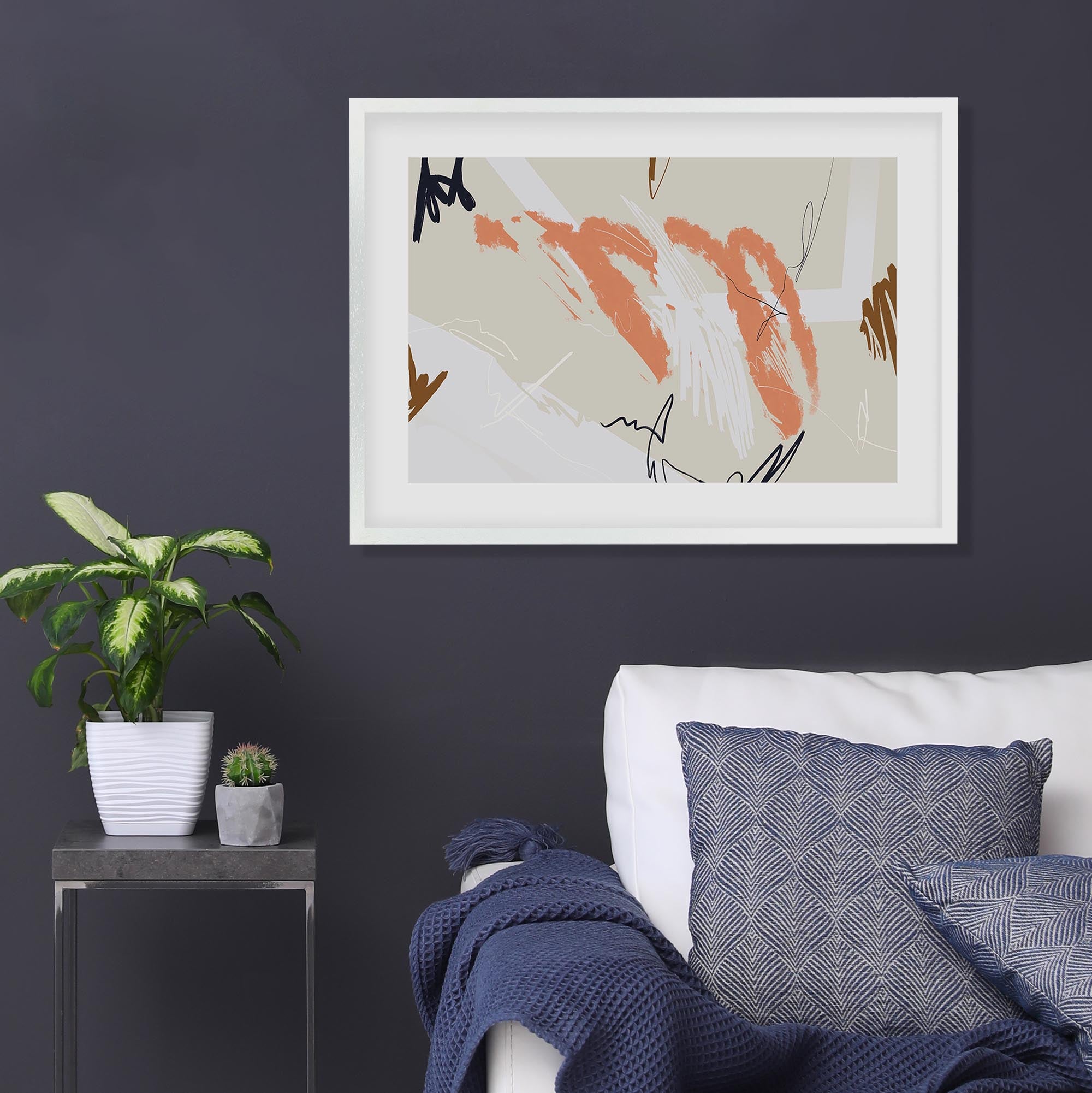 Organic Marks Framed Art