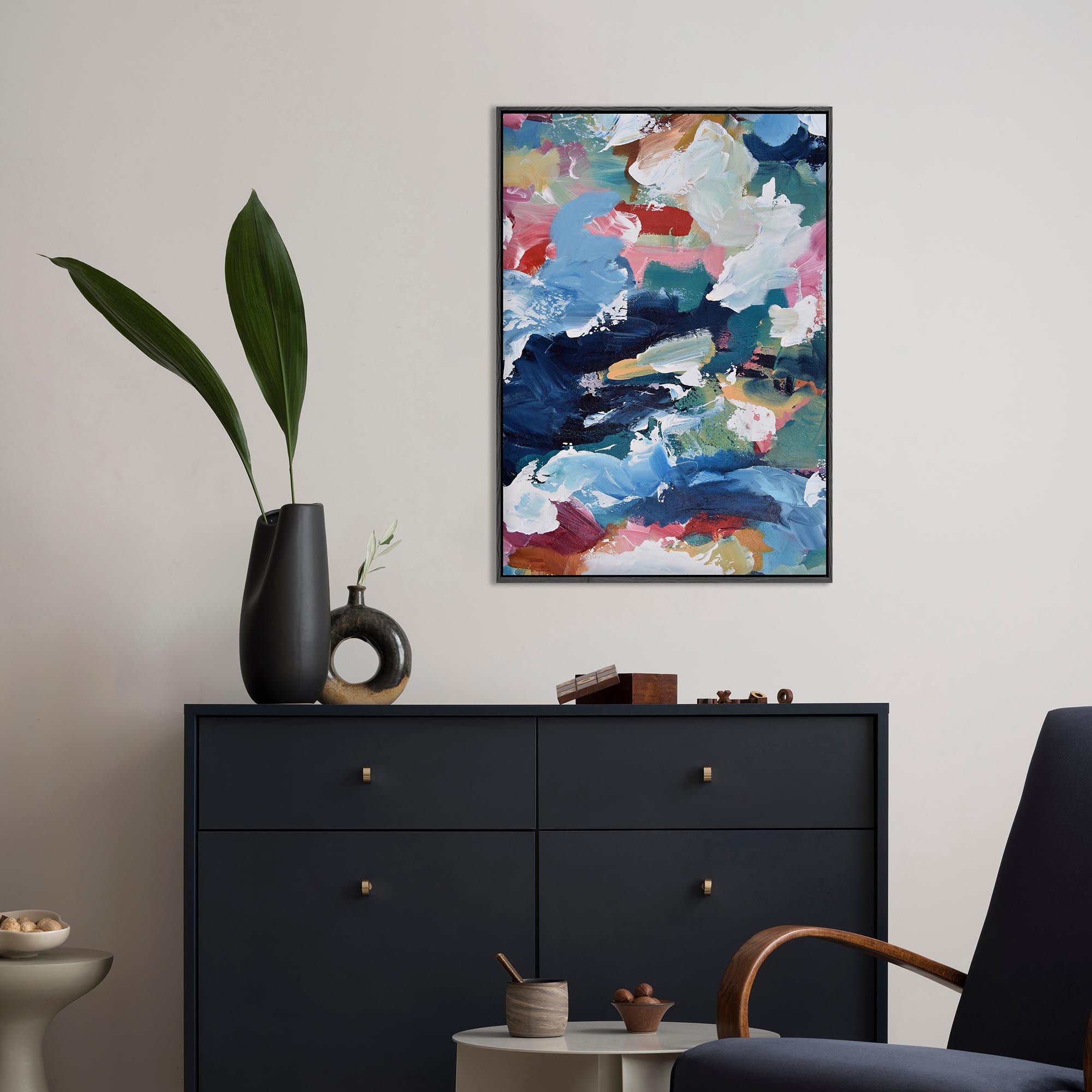 Abstract 319 Framed Canvas