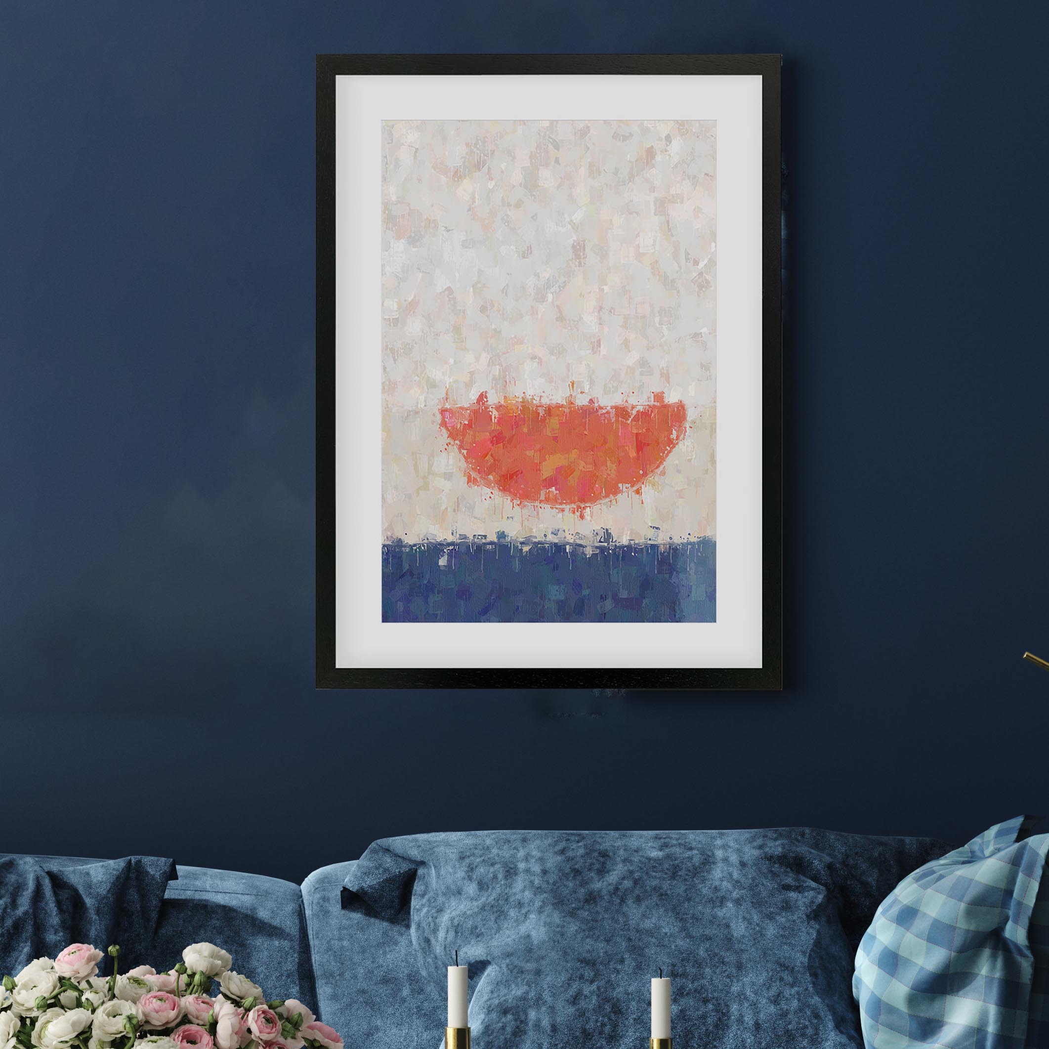 Contemporary Sunrise Framed Art