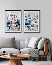 Modern Blue Abstract - Print Set Of 2