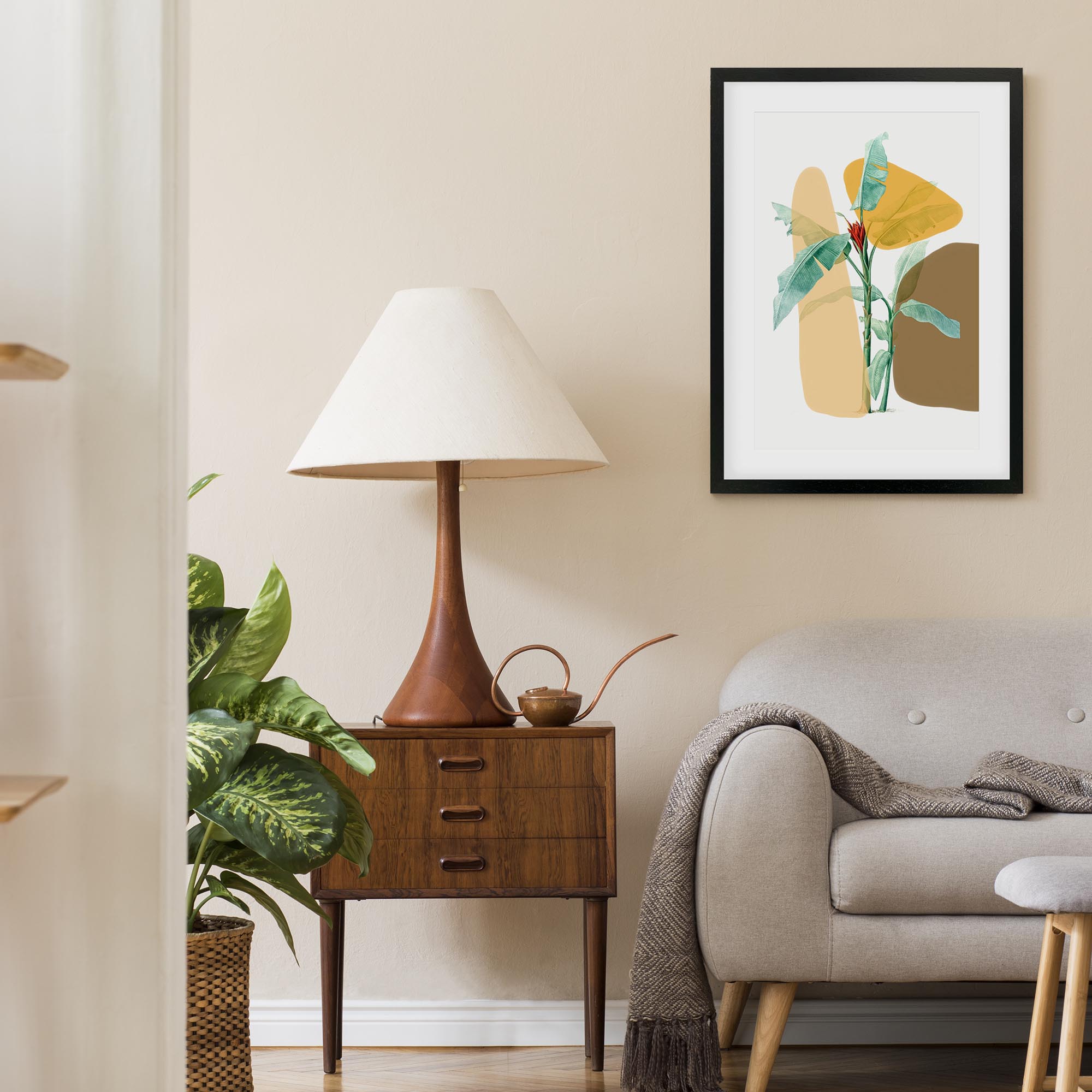 Modern Botanical Illustration Framed Art