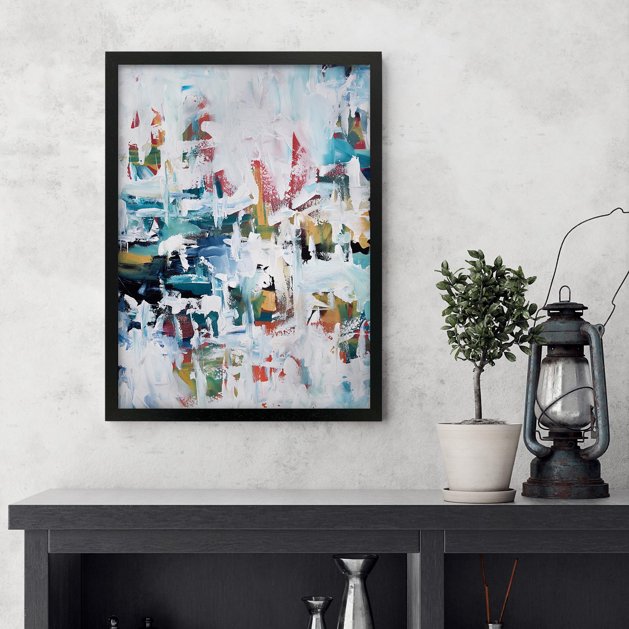 Abstract 195 Framed Art