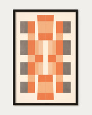 framed geometric abstract art print