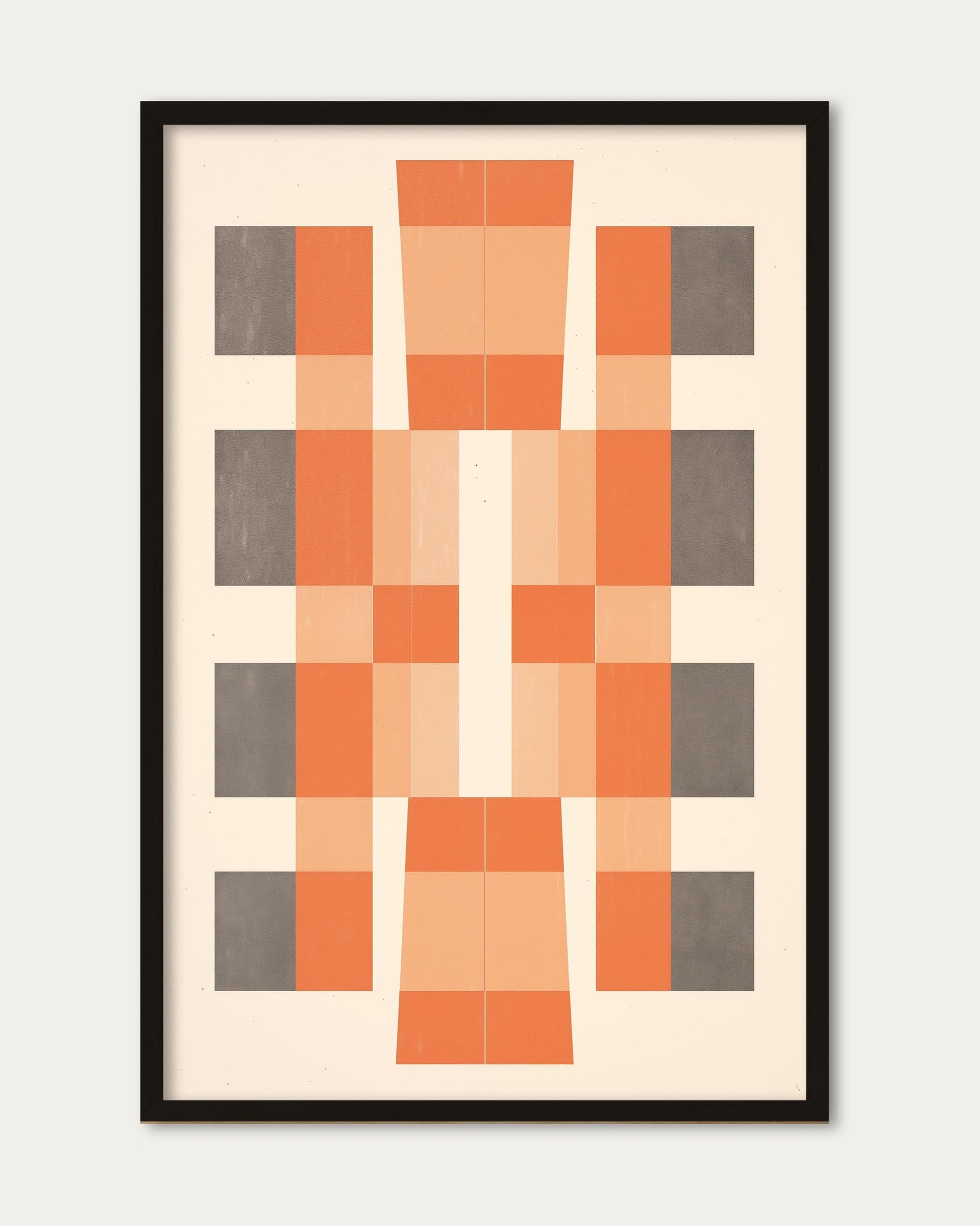 framed geometric abstract art print