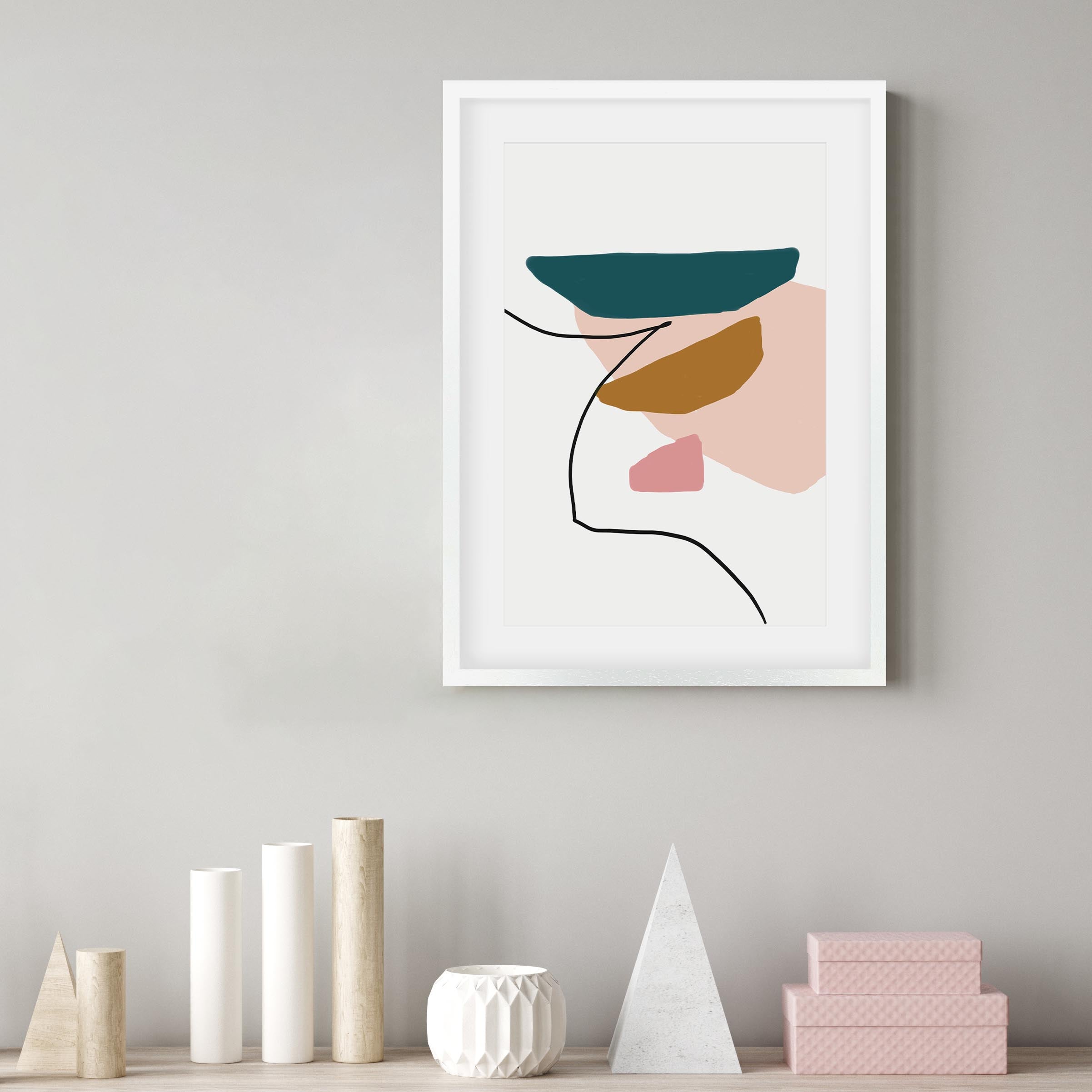 Modern Abstract Illustration Framed Art