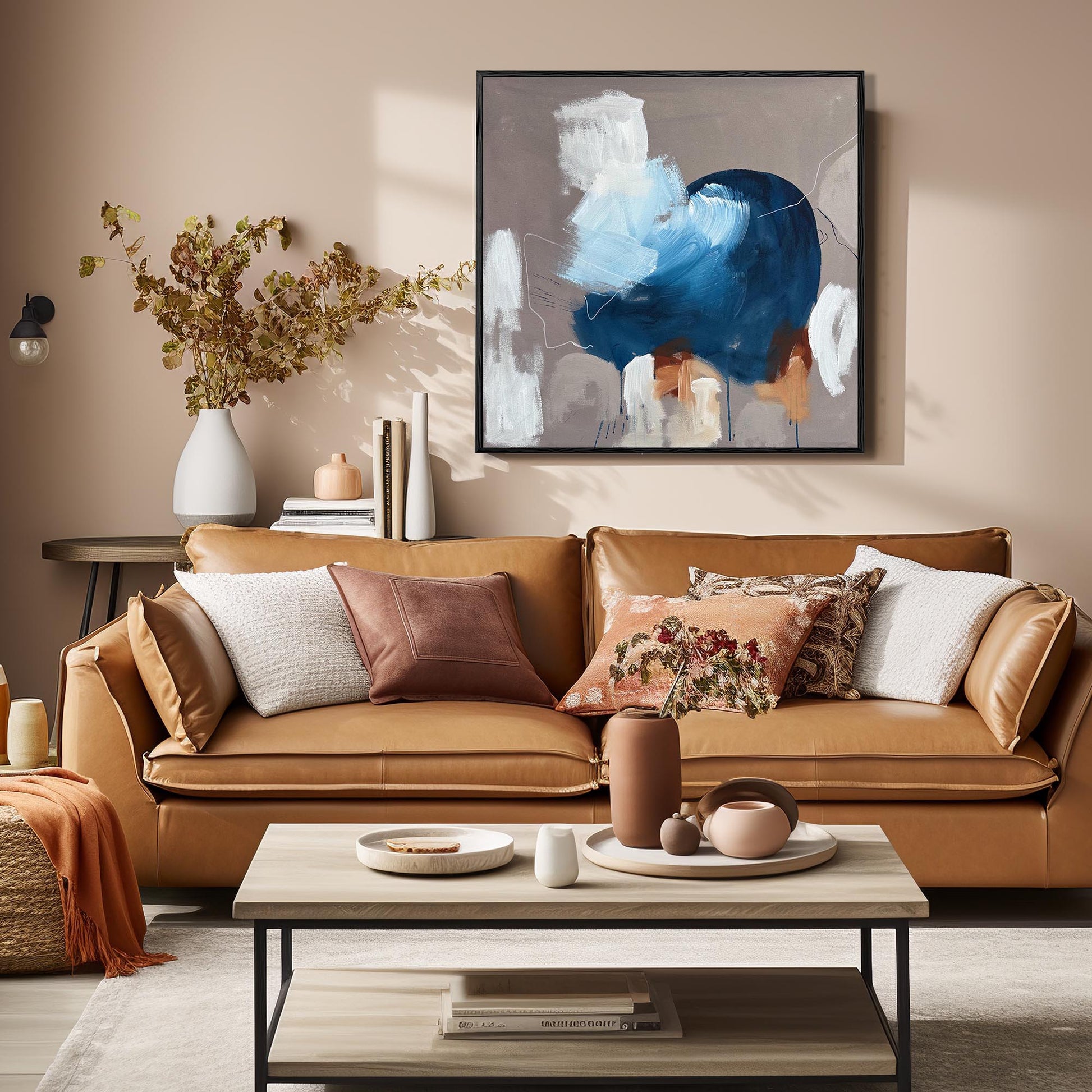 Further Down The Line - Original Painting-Abstract House