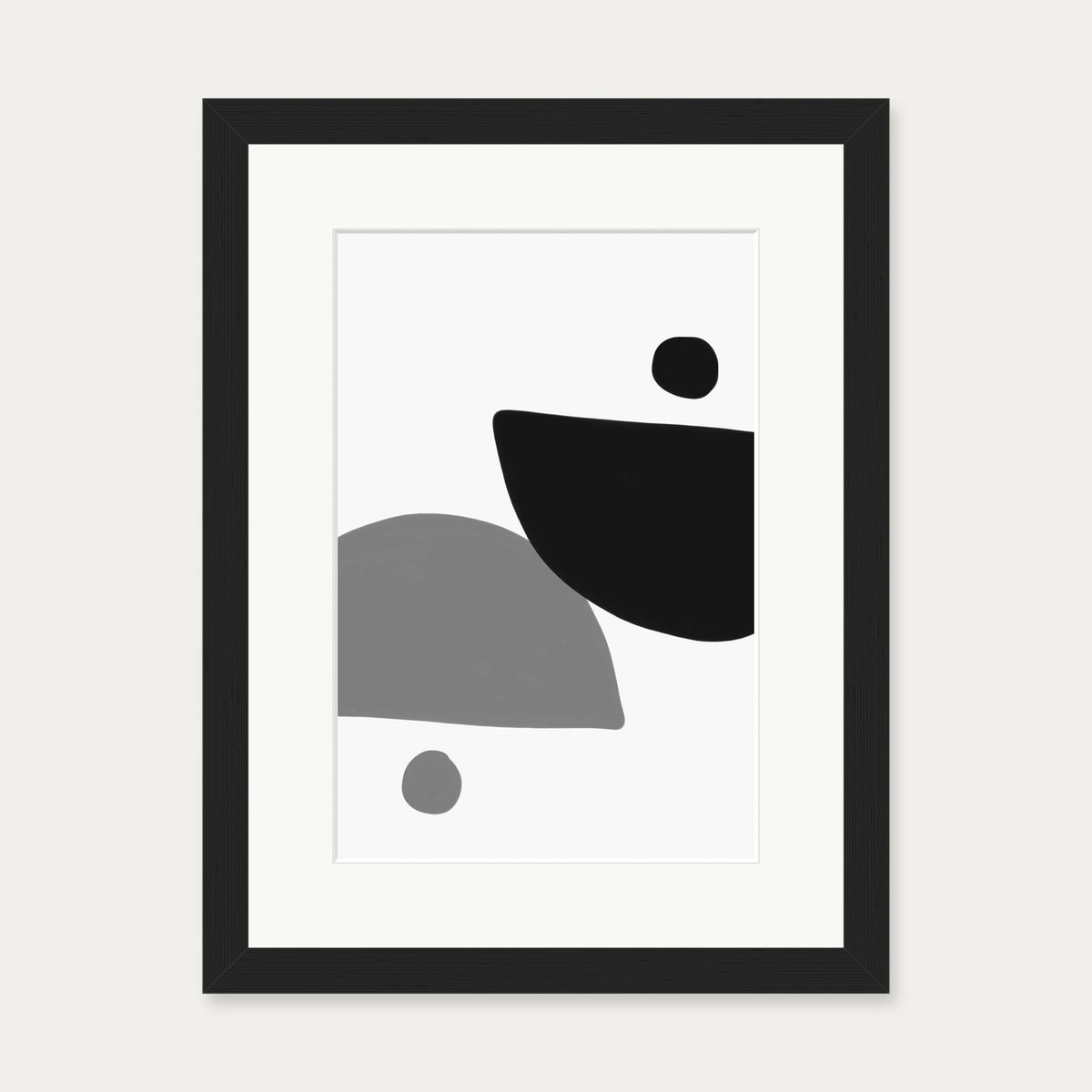 Mono Art Deco Print — 30 x 40 cm — Black Frame