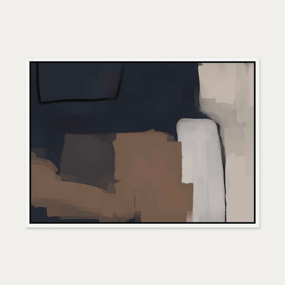Mono Expressions Canvas Art — 50 x 70 cm — White Frame