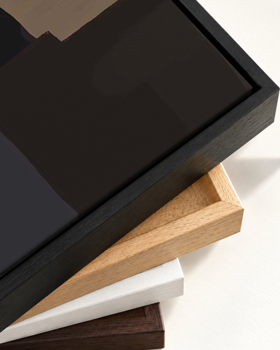 Mono Expressions III Canvas Art — framed canvas corner and wrapped canvas detail