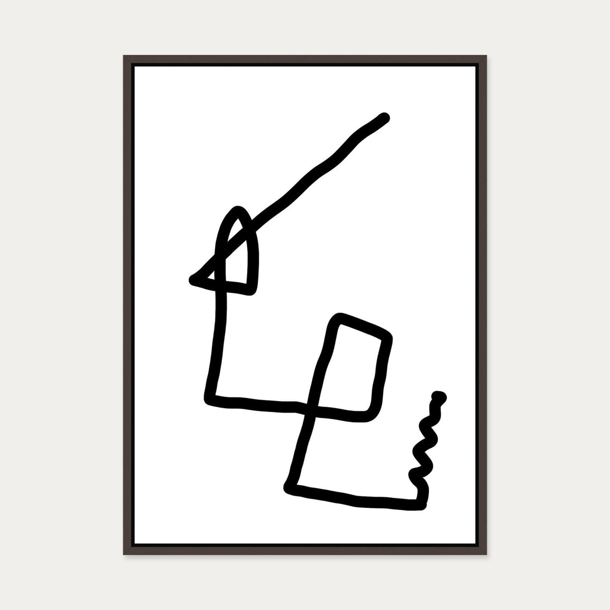 Monochrome Fold Canvas Art — 50 x 70 cm — Brown Frame