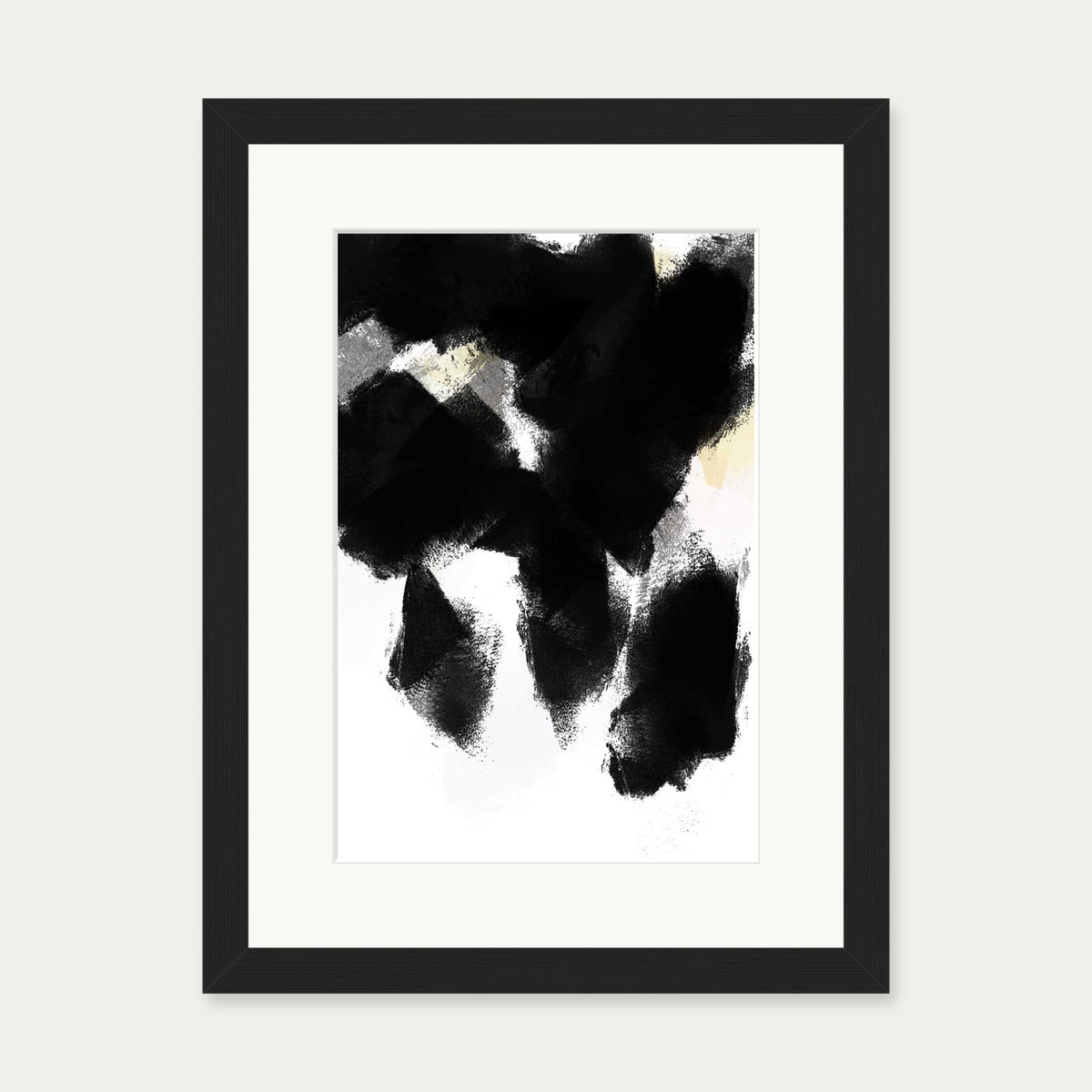 Monochrome Shades Art Print — 30 x 40 cm — Black Frame