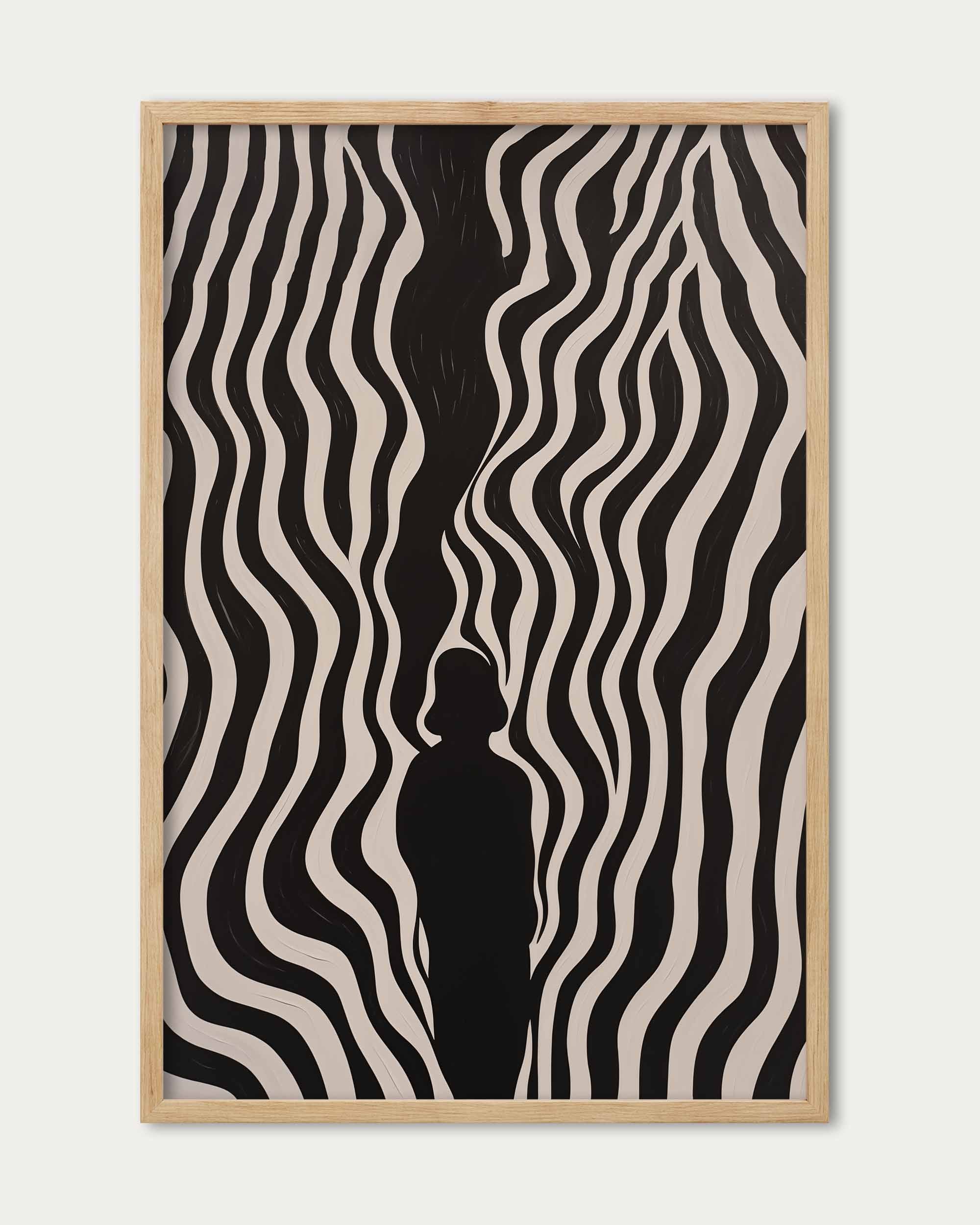 Monochrome Shadows V Art Print