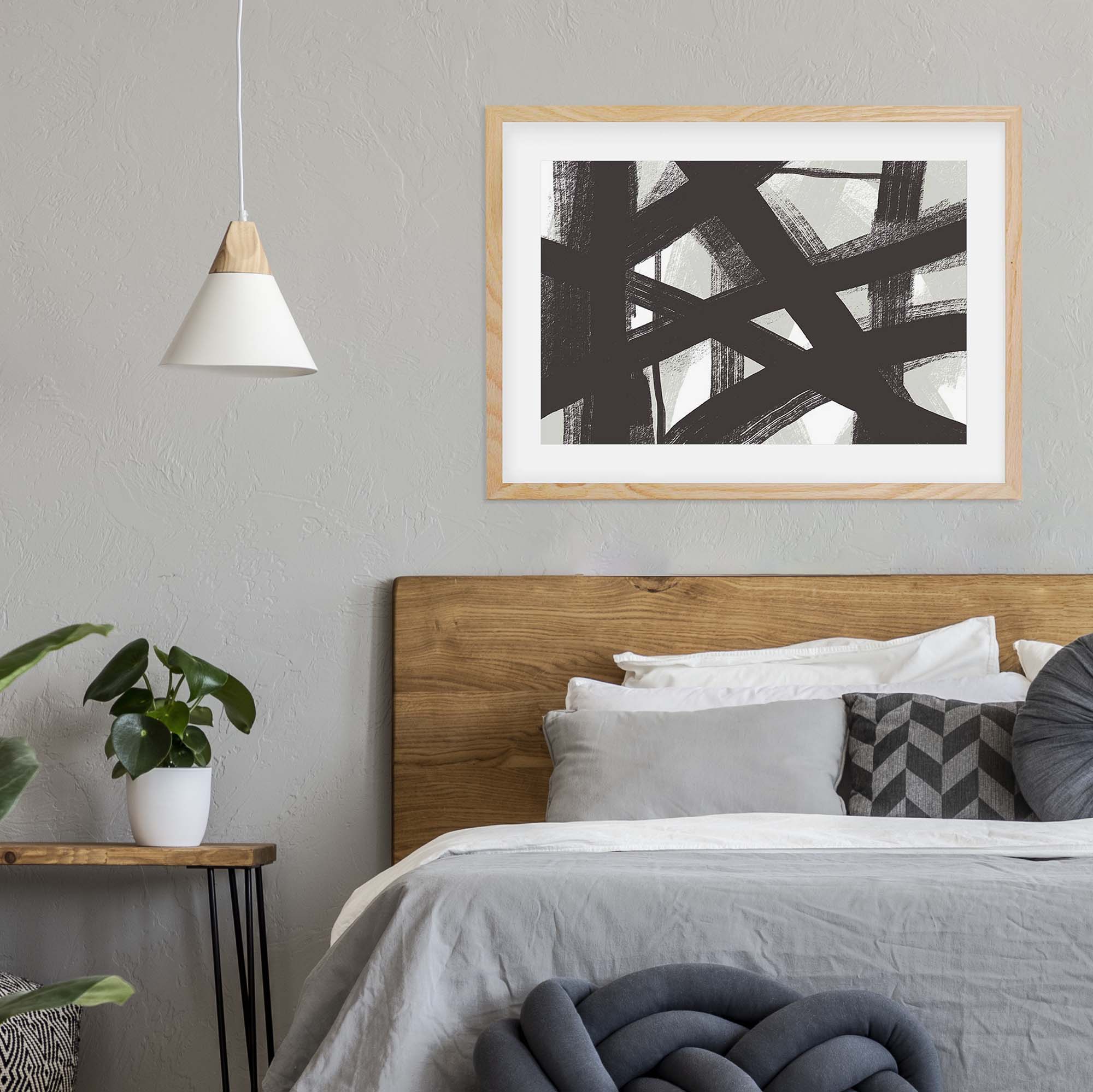 Brave Line Marks Framed Print