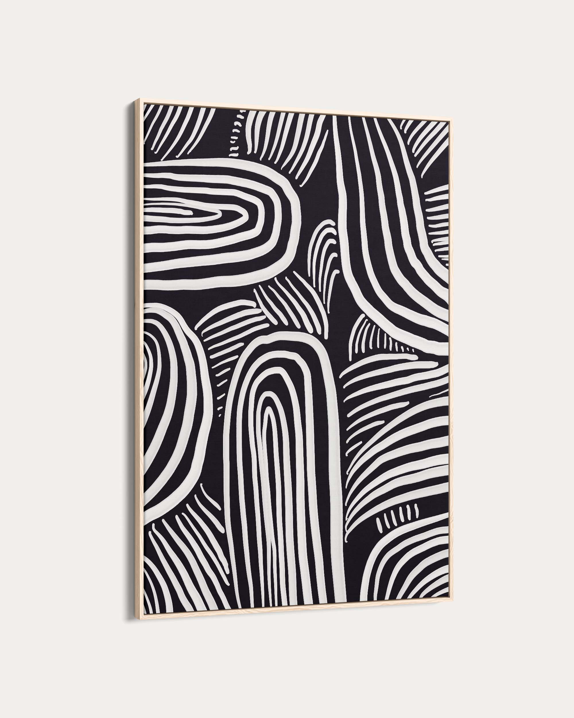 Black And White Lines Wall Art Print