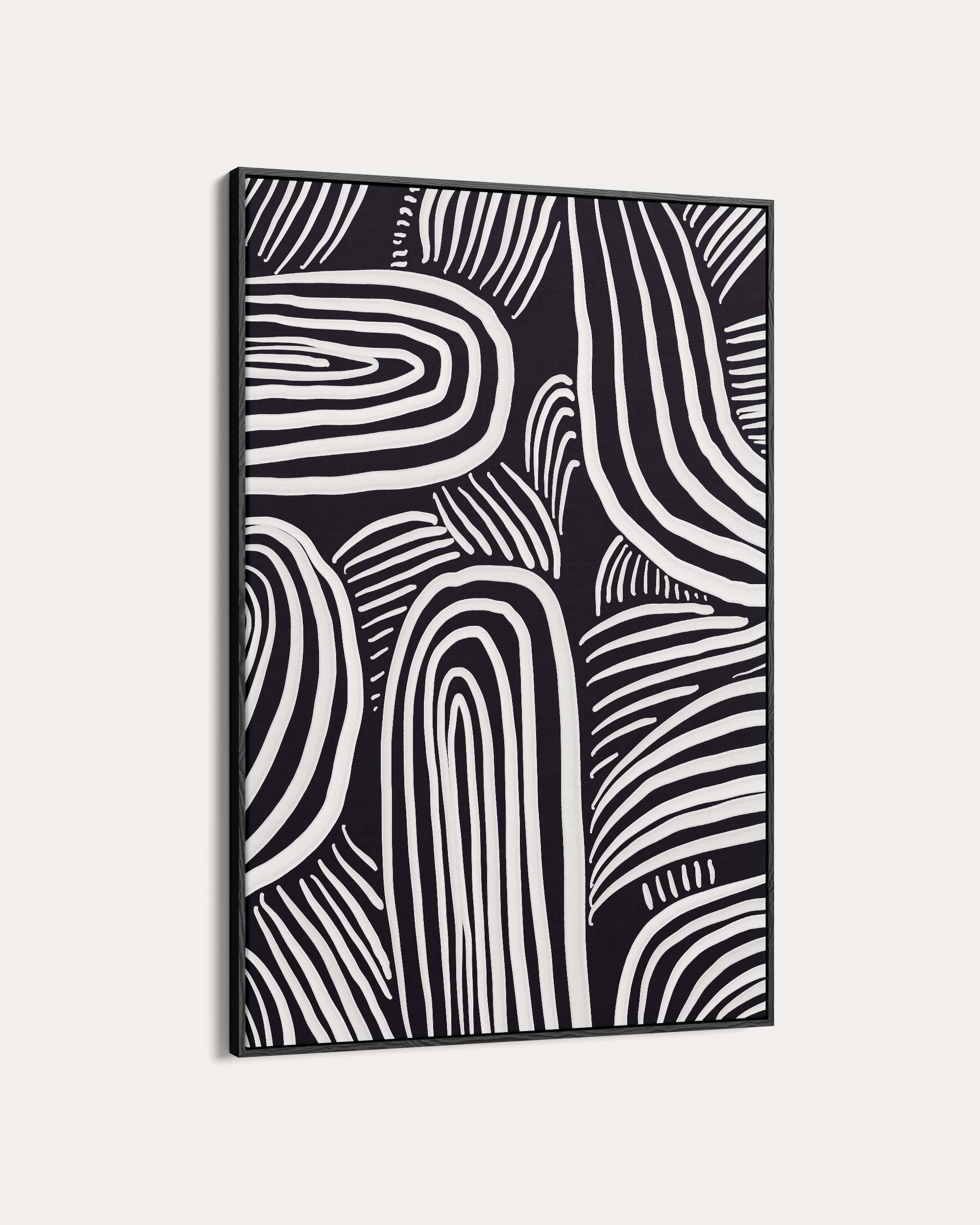 Black And White Lines Wall Art Print