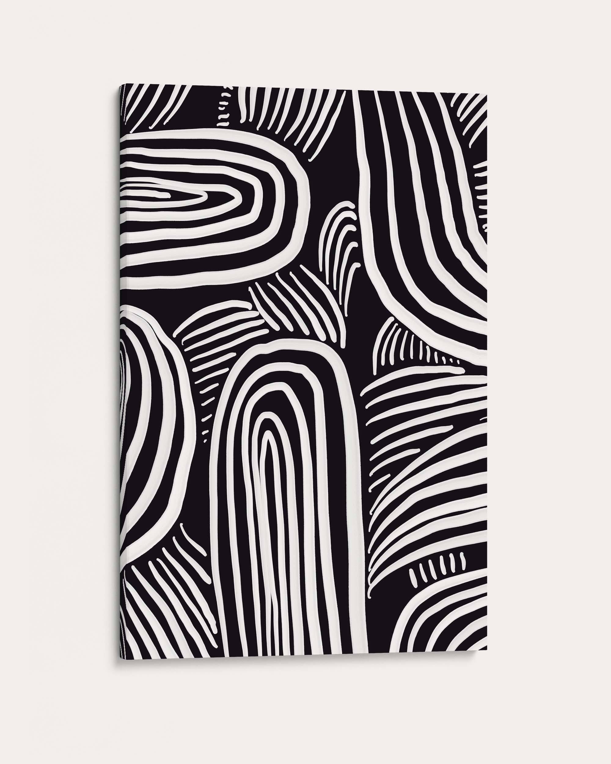Black And White Lines Wall Art Print