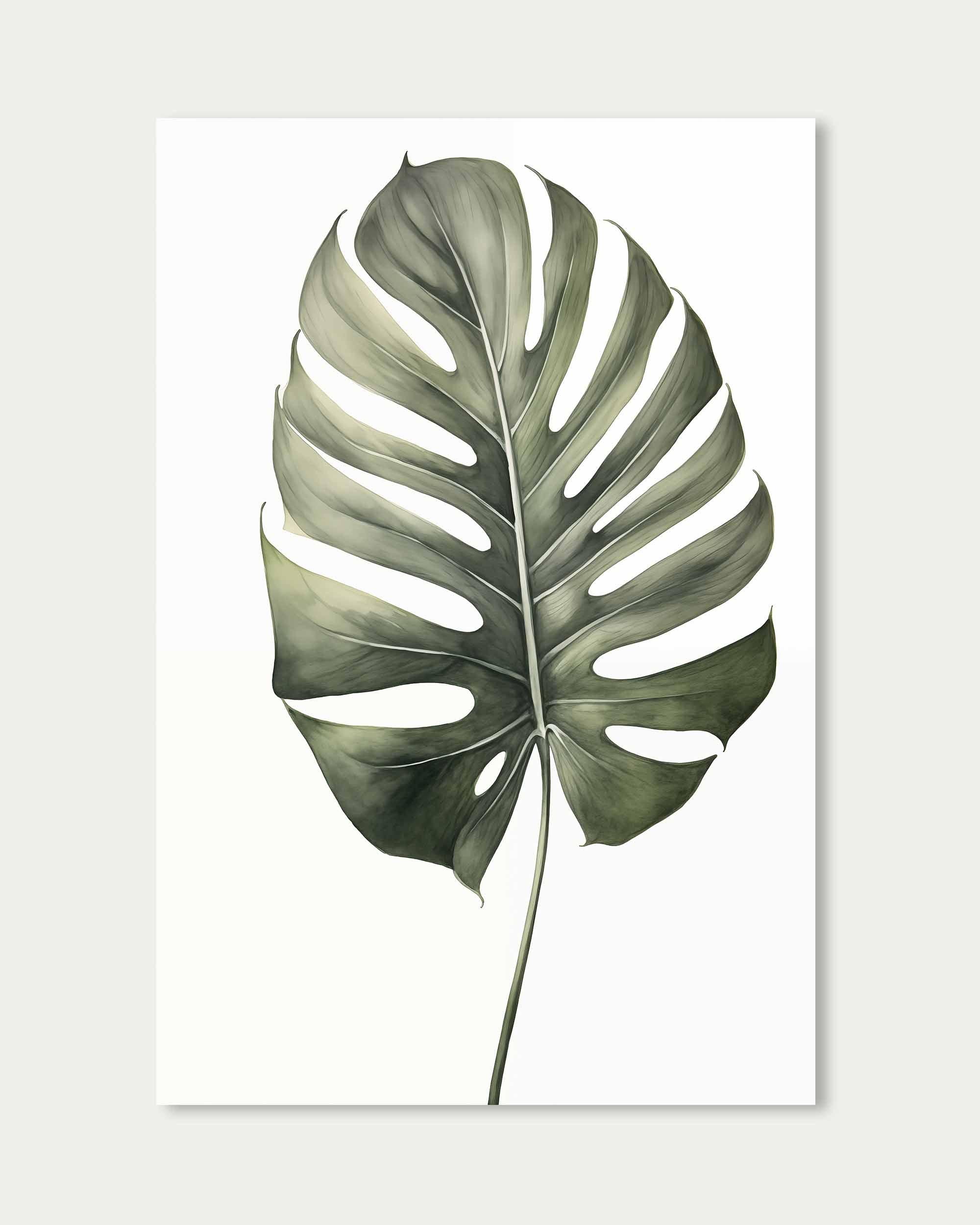 Monstera Leaf Wall Art Print