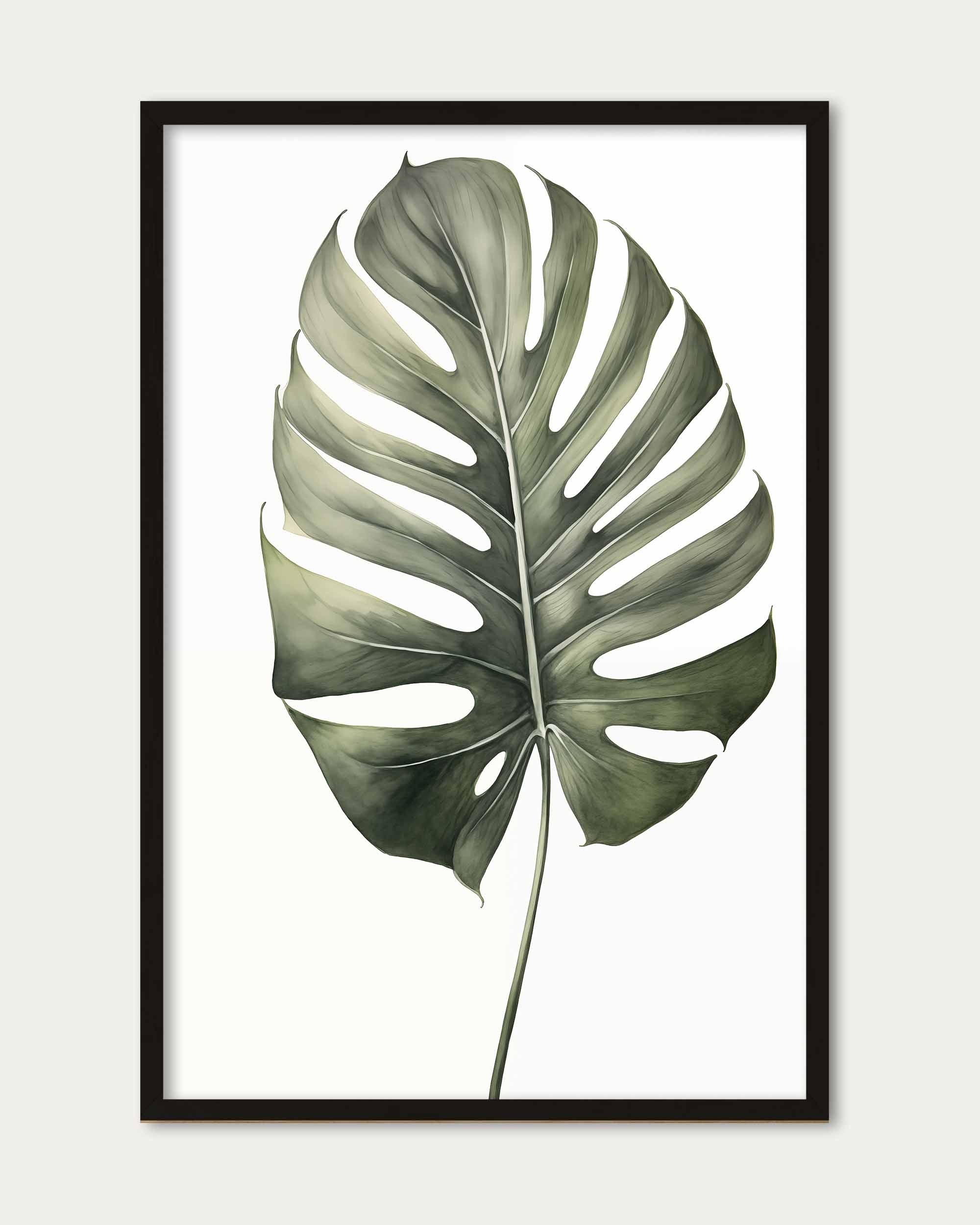 Monstera Leaf Wall Art Print