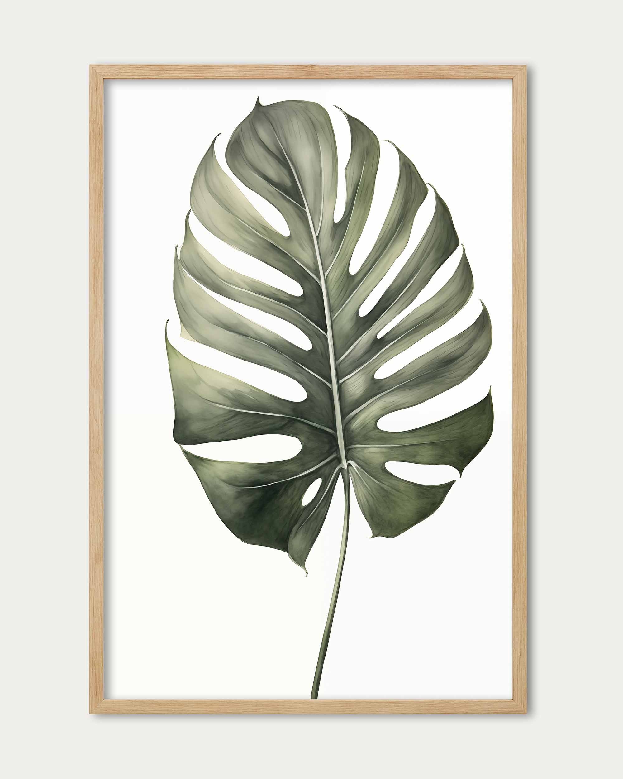 Monstera Leaf Wall Art Print
