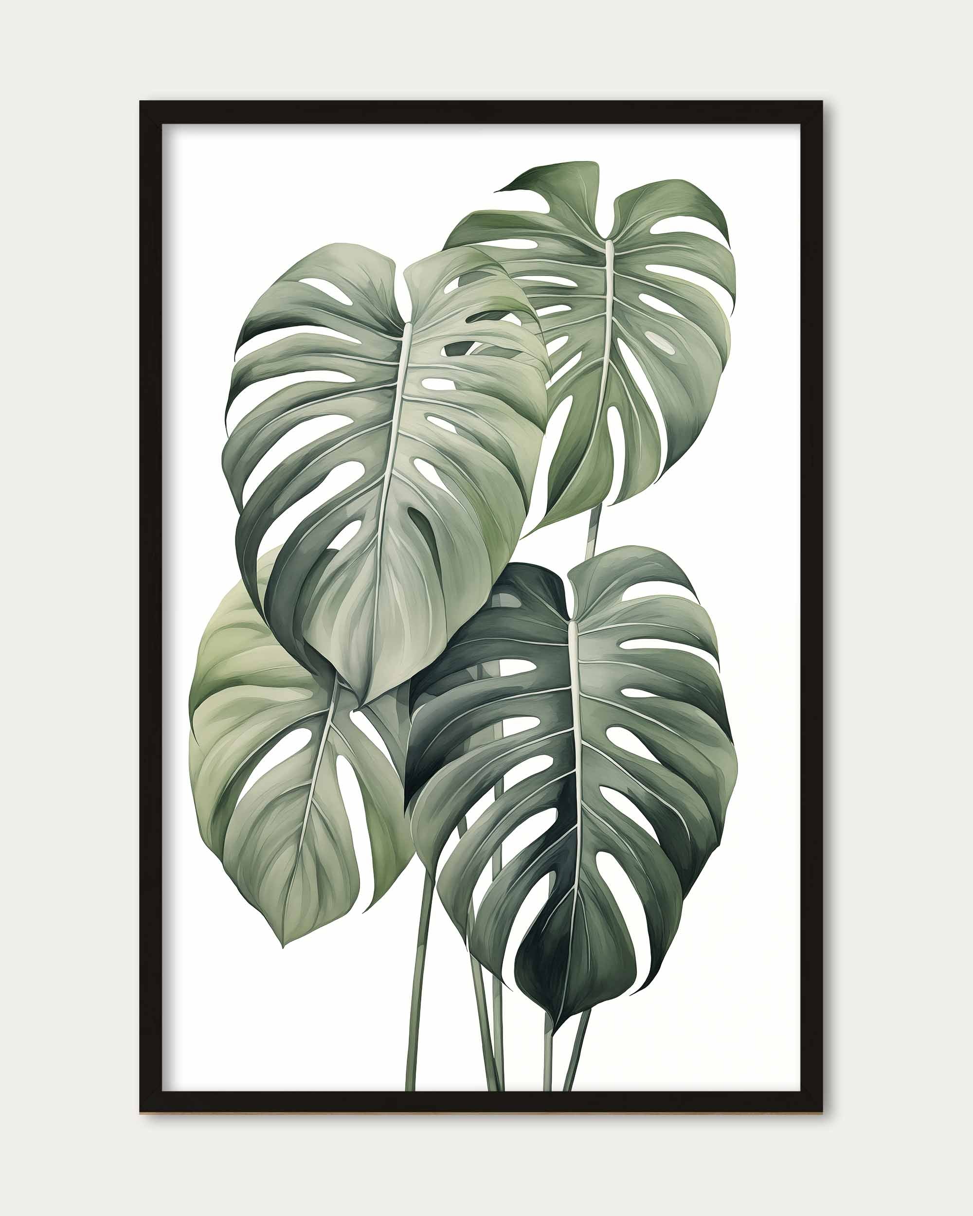 Monstera Leaves Wall Art Print
