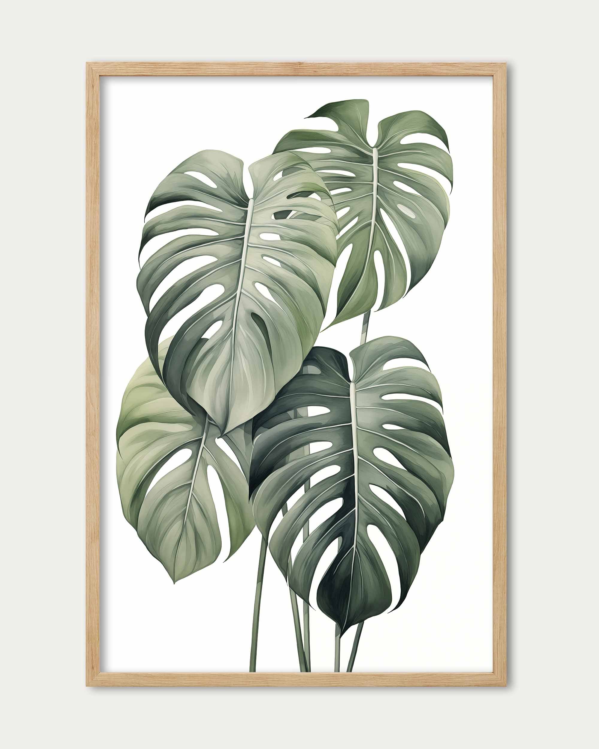 Monstera Leaves Wall Art Print