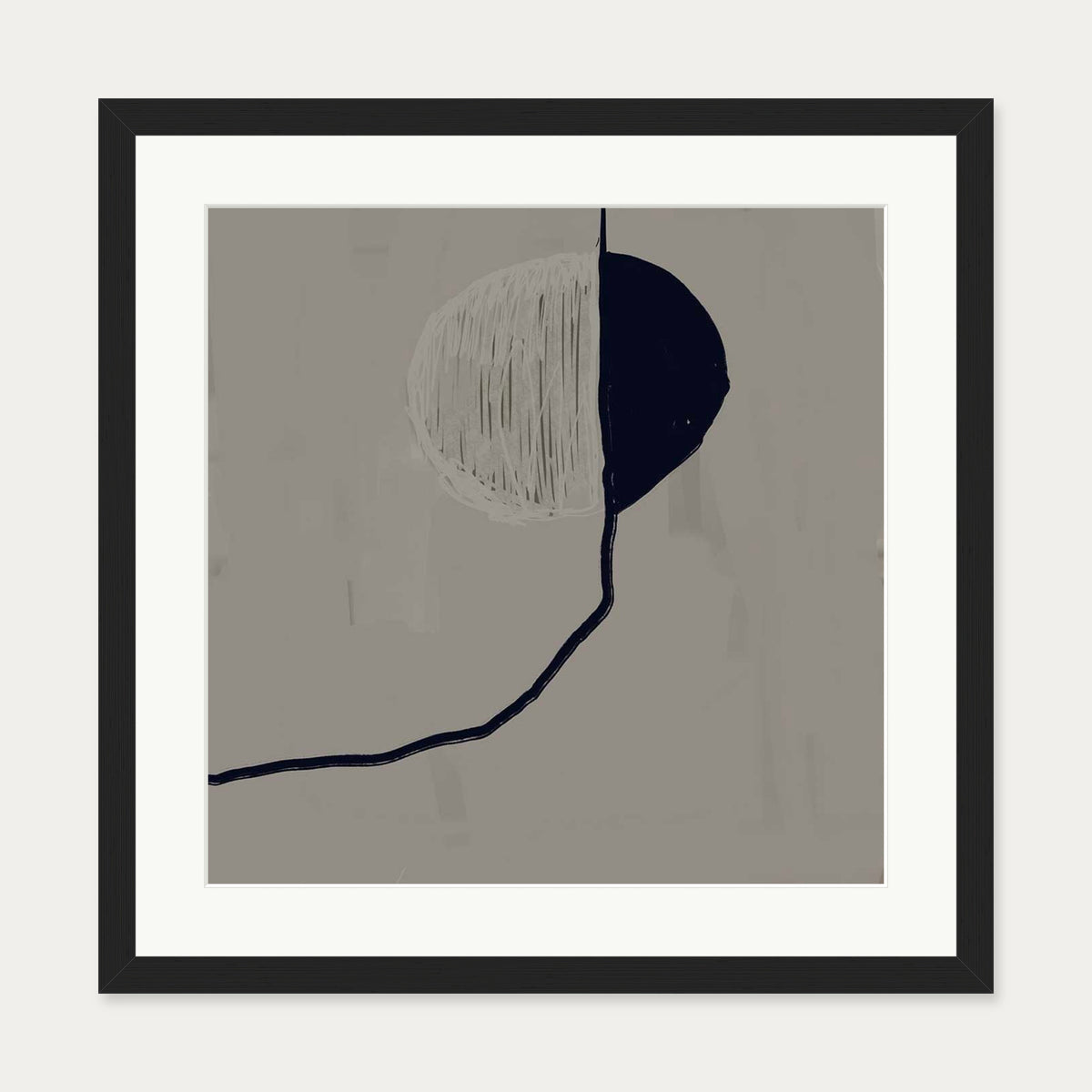 Moonlit Skies Art Print — 50 x 50 cm — Black Frame