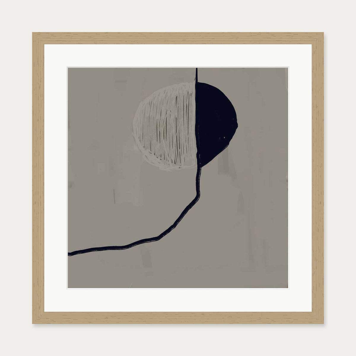 Moonlit Skies Art Print — 50 x 50 cm — Oak Frame