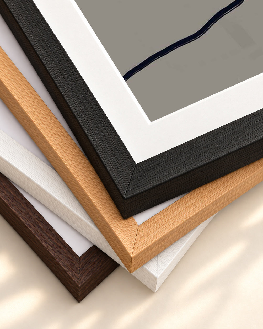 Moonlit Skies Art Print — framed print corner with 5 cm mount and bevel
