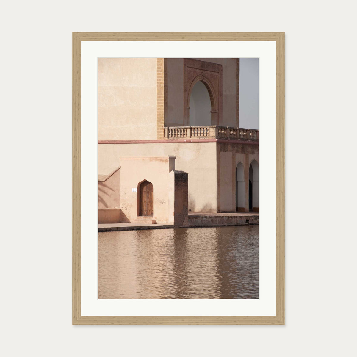 Morocco Architecture Poster — 50 x 70 cm — Oak Frame