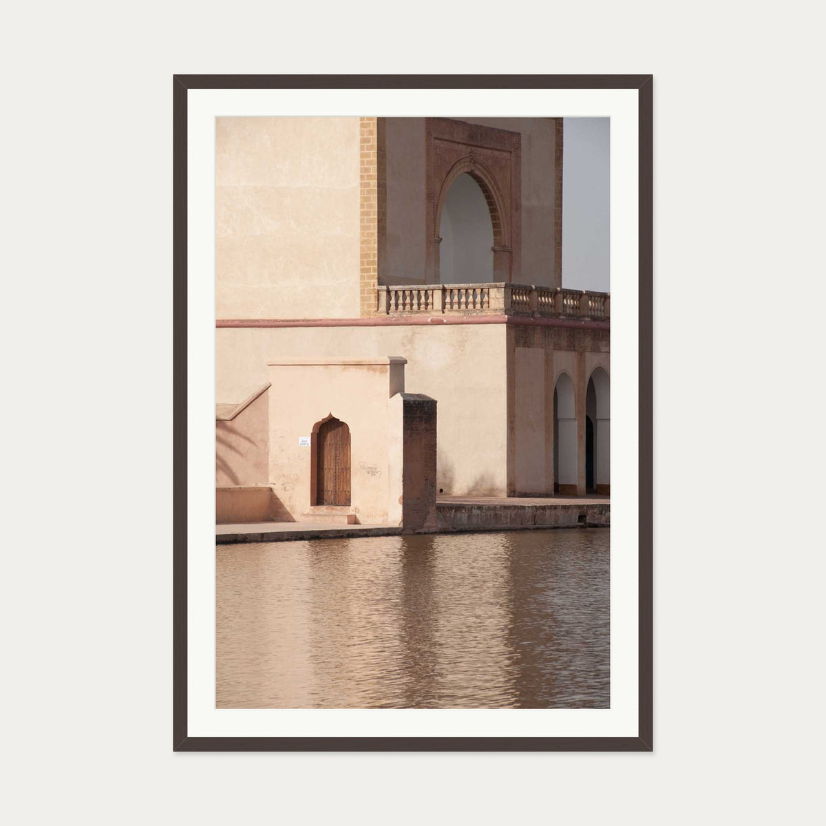 Morocco Architecture Poster — 70 x 100 cm — Brown Frame