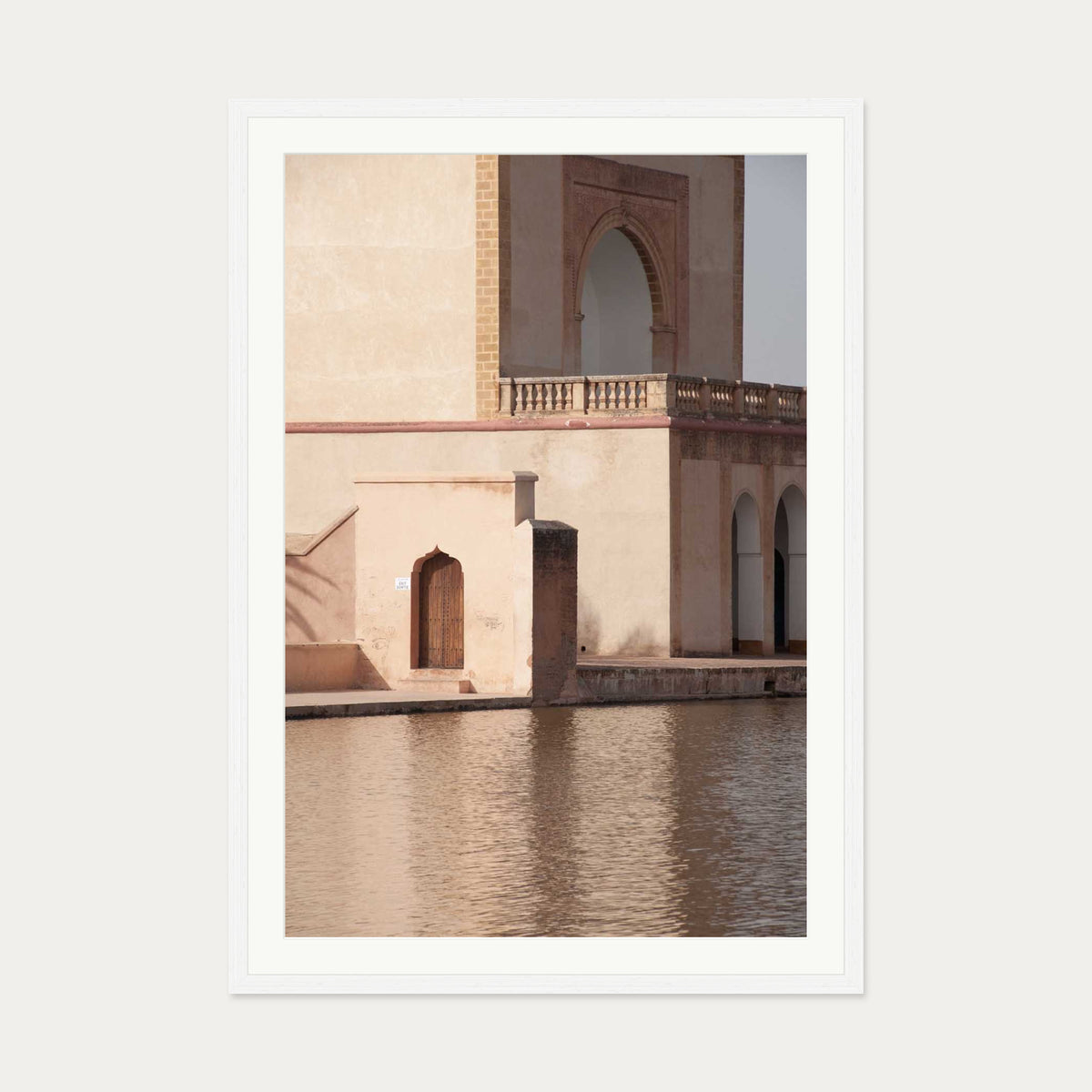 Morocco Architecture Poster — 70 x 100 cm — White Frame