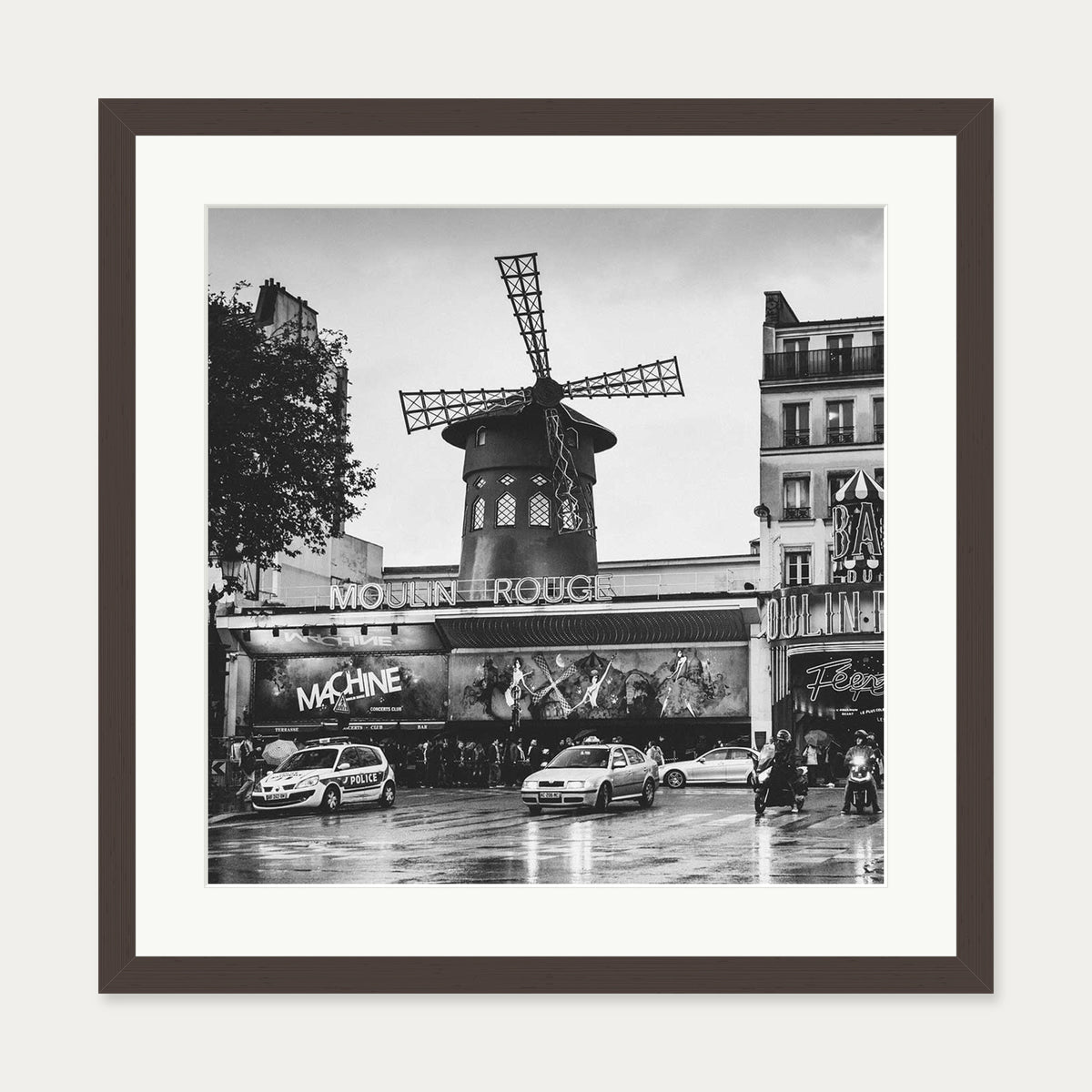 Moulin Rouge Framed Art Print — 50 x 50 cm — Brown Frame
