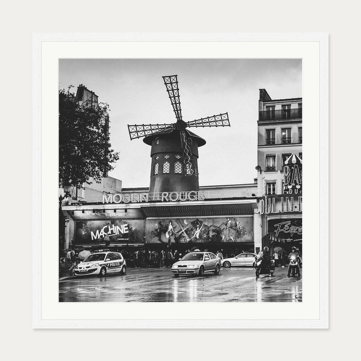 Moulin Rouge Framed Art Print — 70 x 70 cm — White Frame