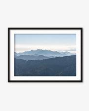 Mountain Range Blue Art Print