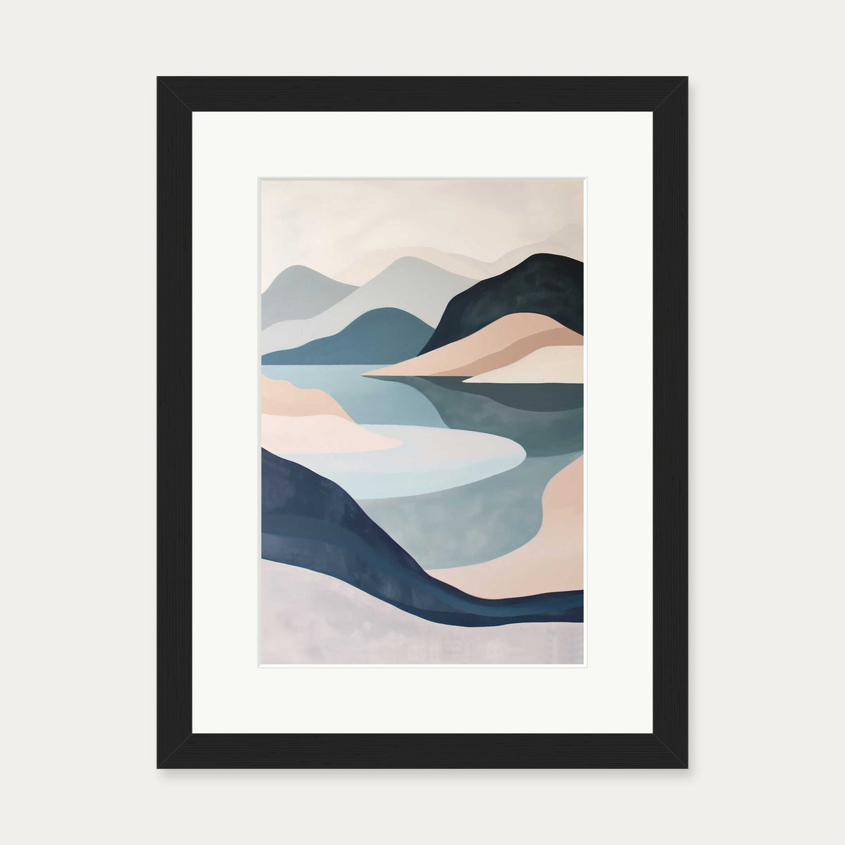 Mountain Range Wall Art — 30 x 40 cm — Black Frame