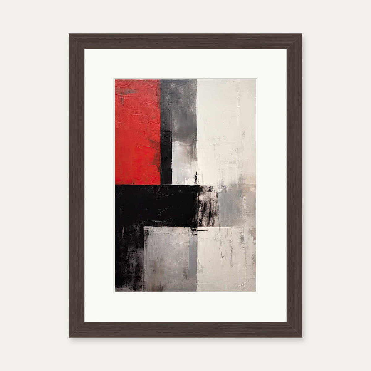 Mysterious Red Art Print — 30 x 40 cm — Brown Frame
