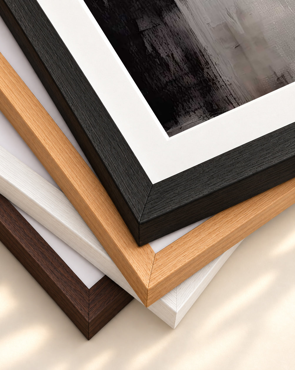 Mysterious Red Art Print — framed print corner with 5 cm mount and bevel