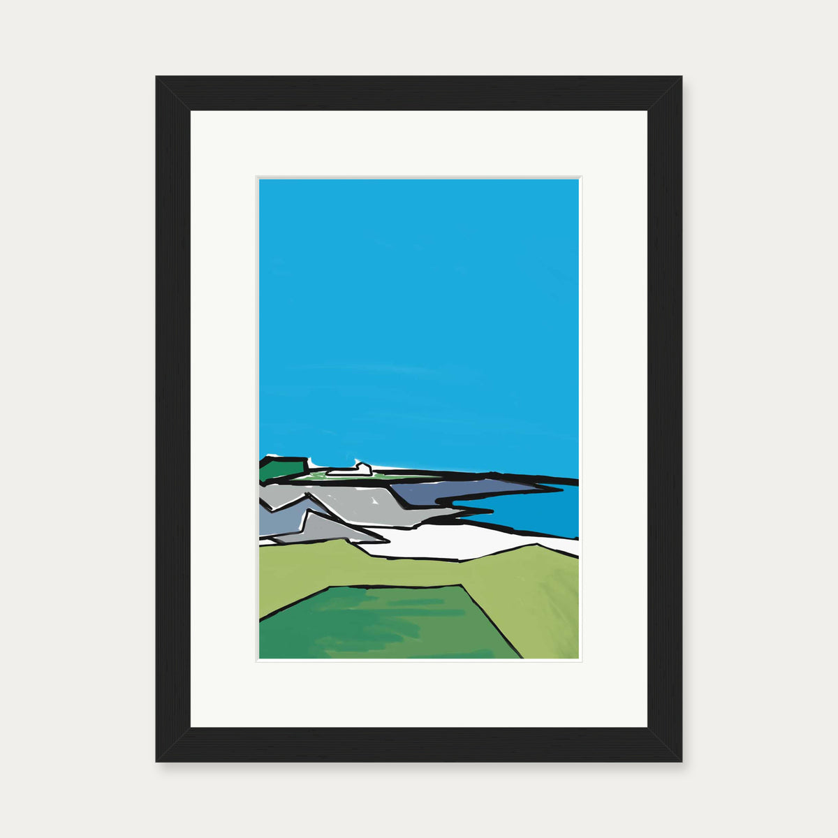 Nature Illustration Art Print — 30 x 40 cm — Black Frame