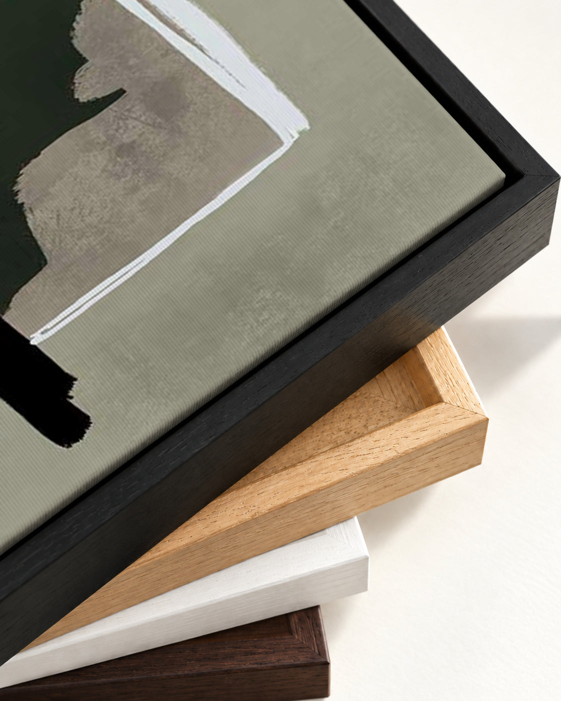 Nature Study Canvas Art — framed canvas corner and wrapped canvas detail
