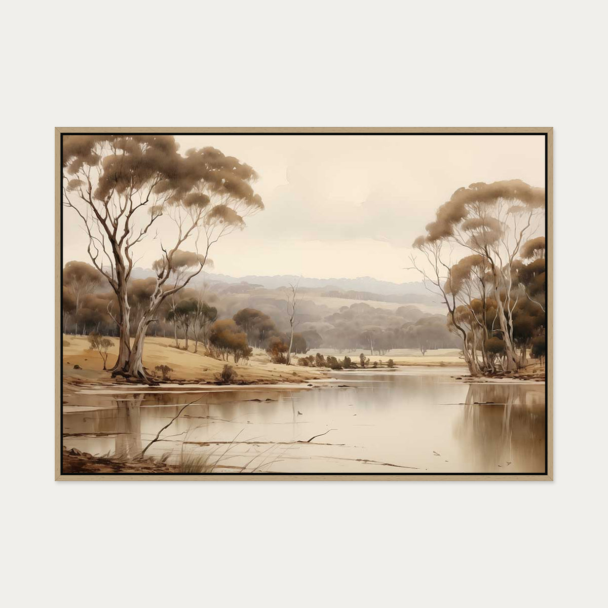 Nature's Whisper Canvas Art — 70 x 100 cm — Oak Frame