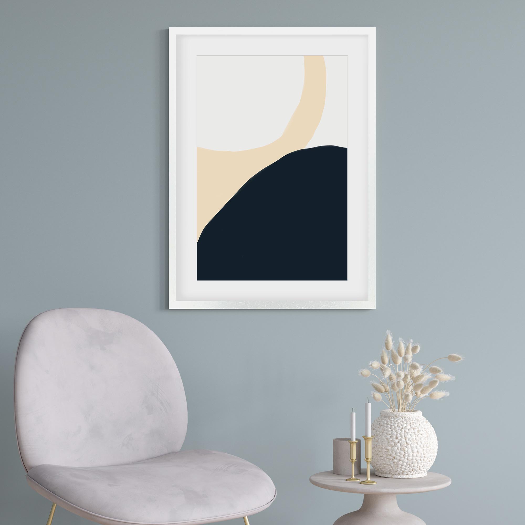 Abstract Circles Framed Art
