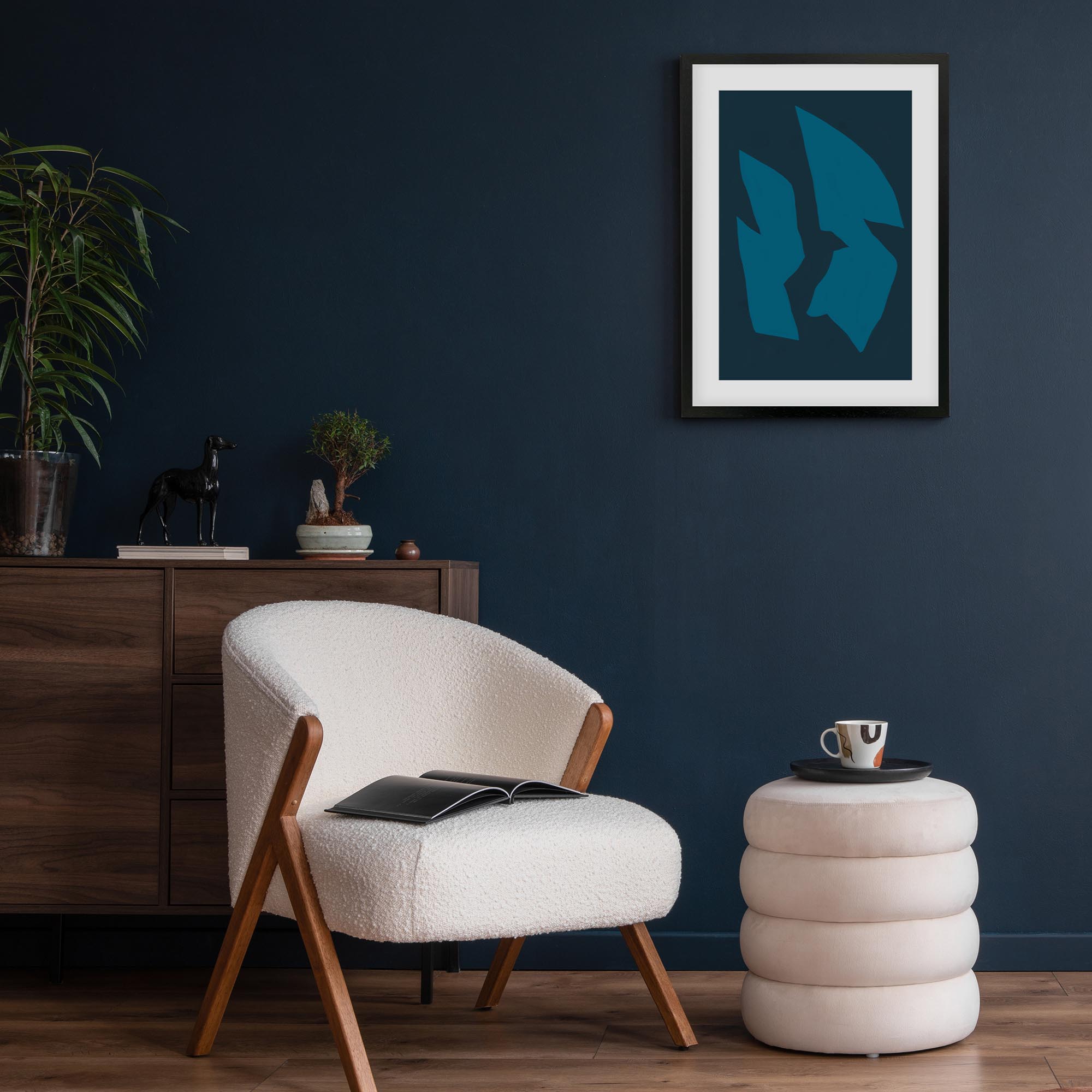 Deep Navy Framed Art