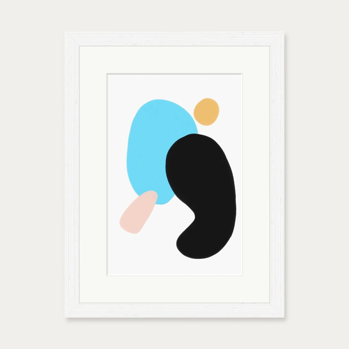Neon Blue Art Print — 30 x 40 cm — White Frame