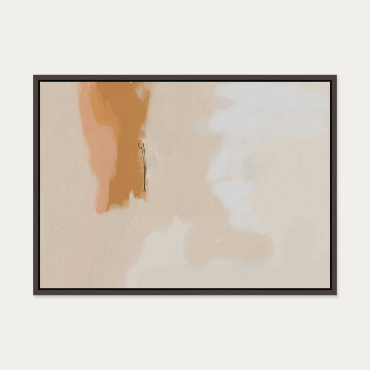 Neutral Blush Canvas Art — 50 x 70 cm — Brown Frame