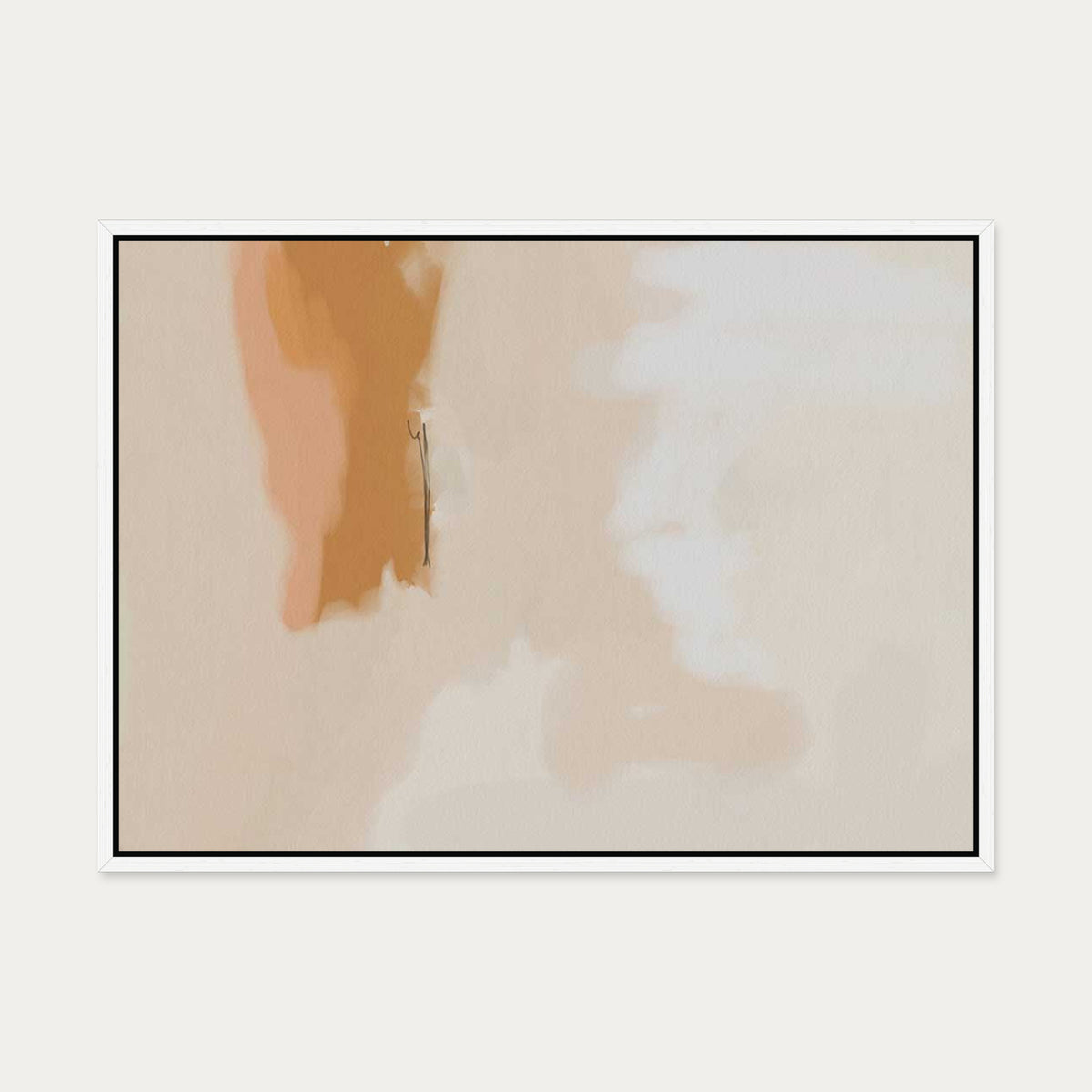 Neutral Blush Canvas Art — 50 x 70 cm — White Frame