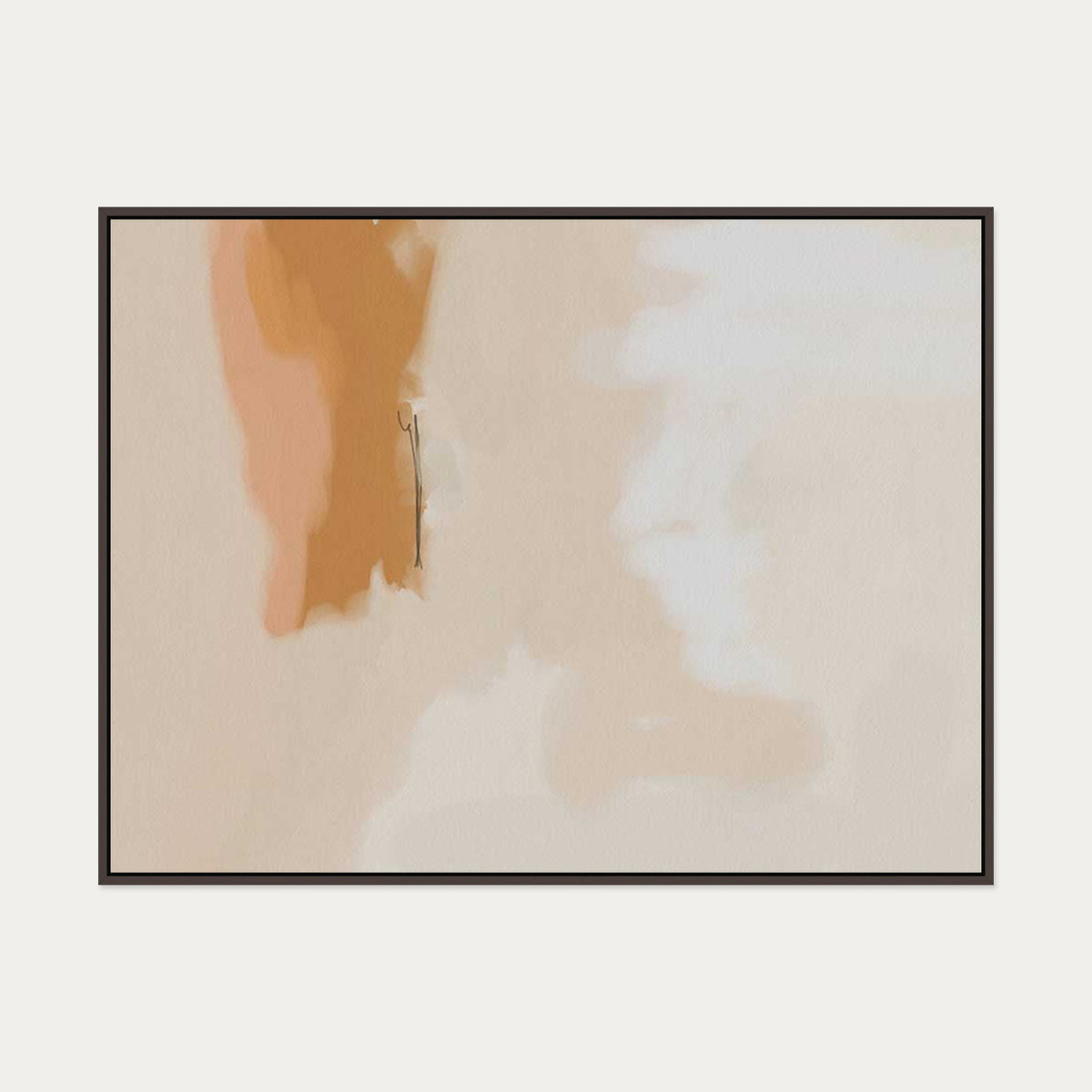 Neutral Blush Canvas Art — 90 x 120 cm — Brown Frame
